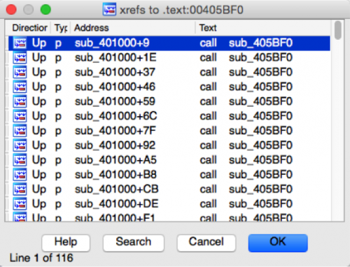 可疑函数的大量引用